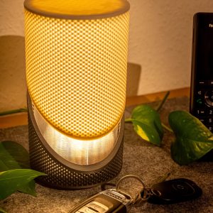 Lumora Arc | Moderne modulare 3D-gedruckte Tischlampe | Stilvolle Ambientebeleuchtung | freie Farbgestaltung | Designobjekt | Interior |