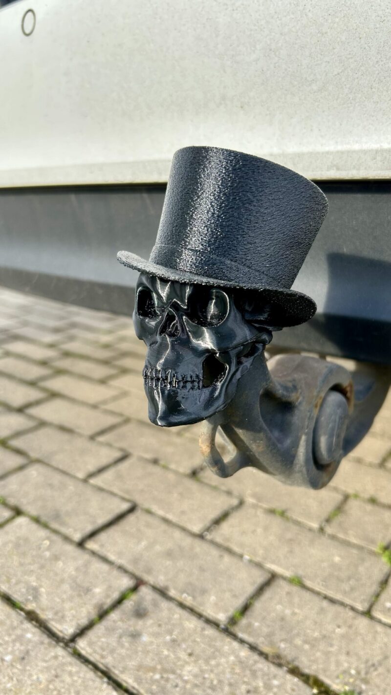 Anhängerkupplungsabdeckung Totenkopf 50mm Gentleman Skull aus TPU