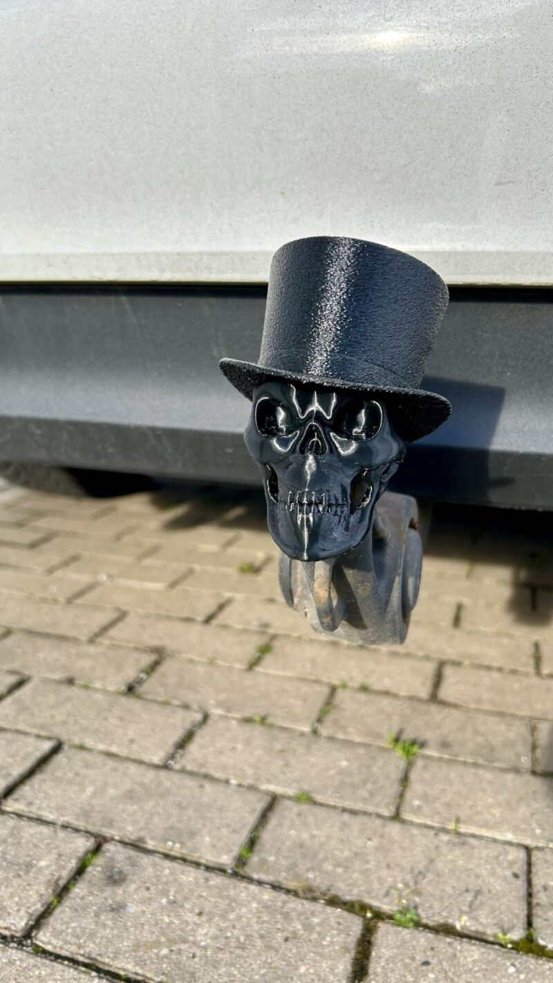 Anhängerkupplungsabdeckung Totenkopf 50mm Gentleman Skull aus TPU