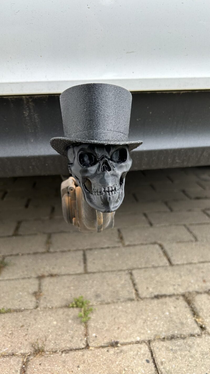 Anhängerkupplungsabdeckung Totenkopf 50mm Gentleman Skull aus TPU